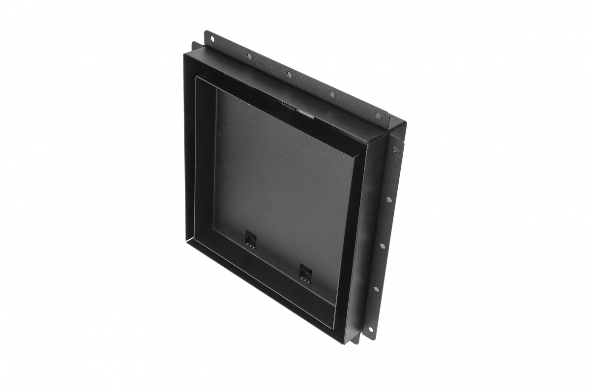 Теневой диффузор под плитку с вентилятором FoZa 207х207 с вентилятором на шарикоподшипнике 100СК, обратный клапан, черная, 100мм